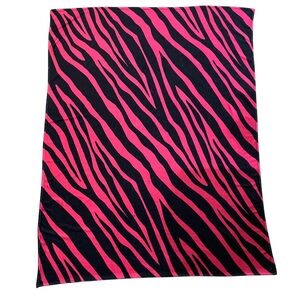 Pink and Black Zebra Print Blanket